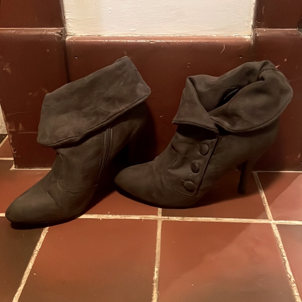 Gray booties